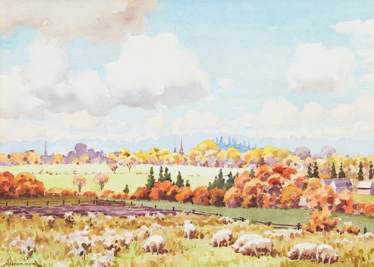 Arthur Drummond, October at Newcastle, watercolour