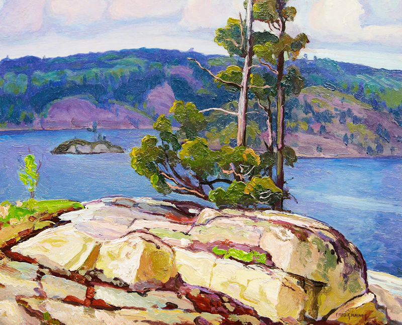 Frederick Stanley Haines, La Cloche Mountains, Frood Lake, oil on board