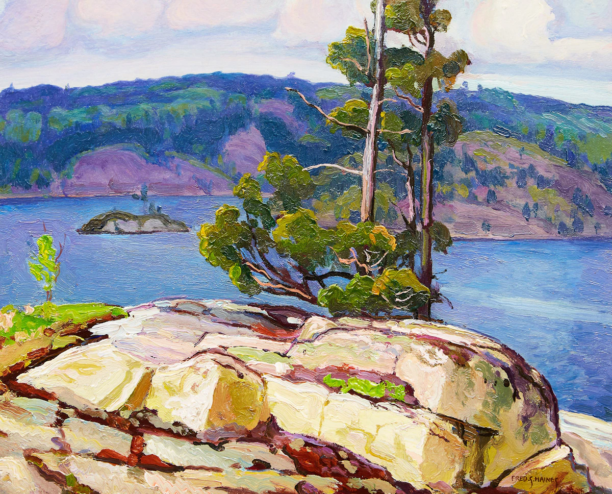 Frederick Stanley Haines, La Cloche Mountains, Frood Lake, oil on board