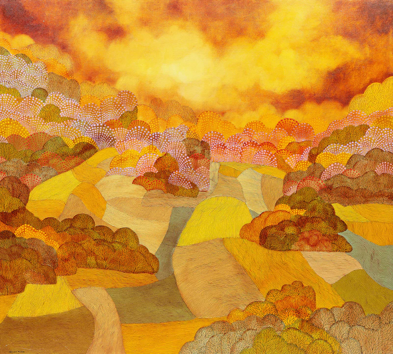 Allan Edward Moak, Golden Harvest, oil on canvas