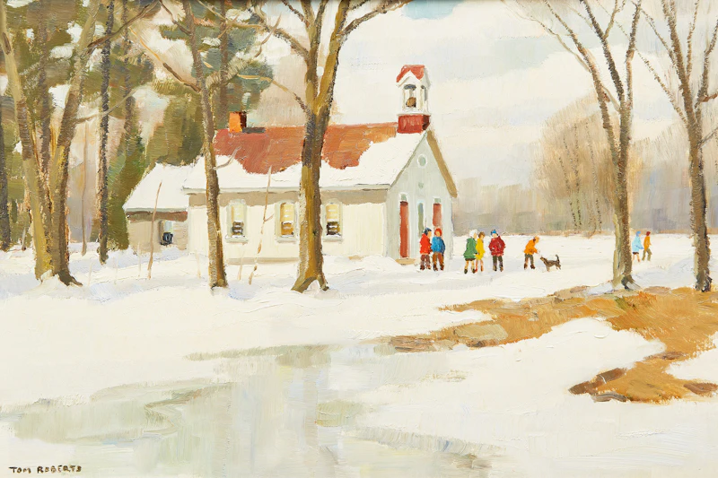 Sunny March Day - German Mills School  by Thomas Keith Roberts