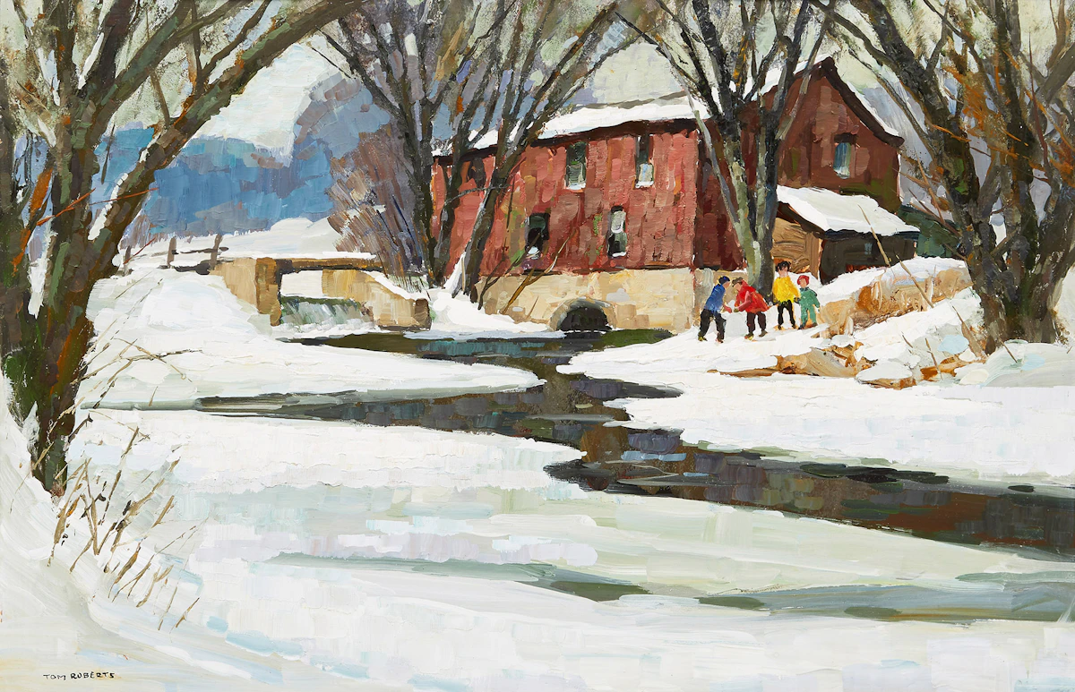 Thomas Keith Roberts, Cheltenham Mill, oil on board
