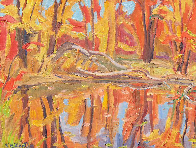 Reflections in a Pond off the North Gower - Smith Falls, Ont.  by Ralph Wallace Burton