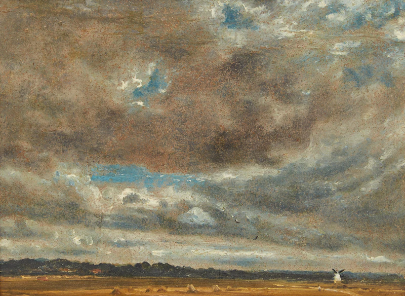 A Cornfield - Storm Approaching by Lionel Bicknell Constable (Attributed to)