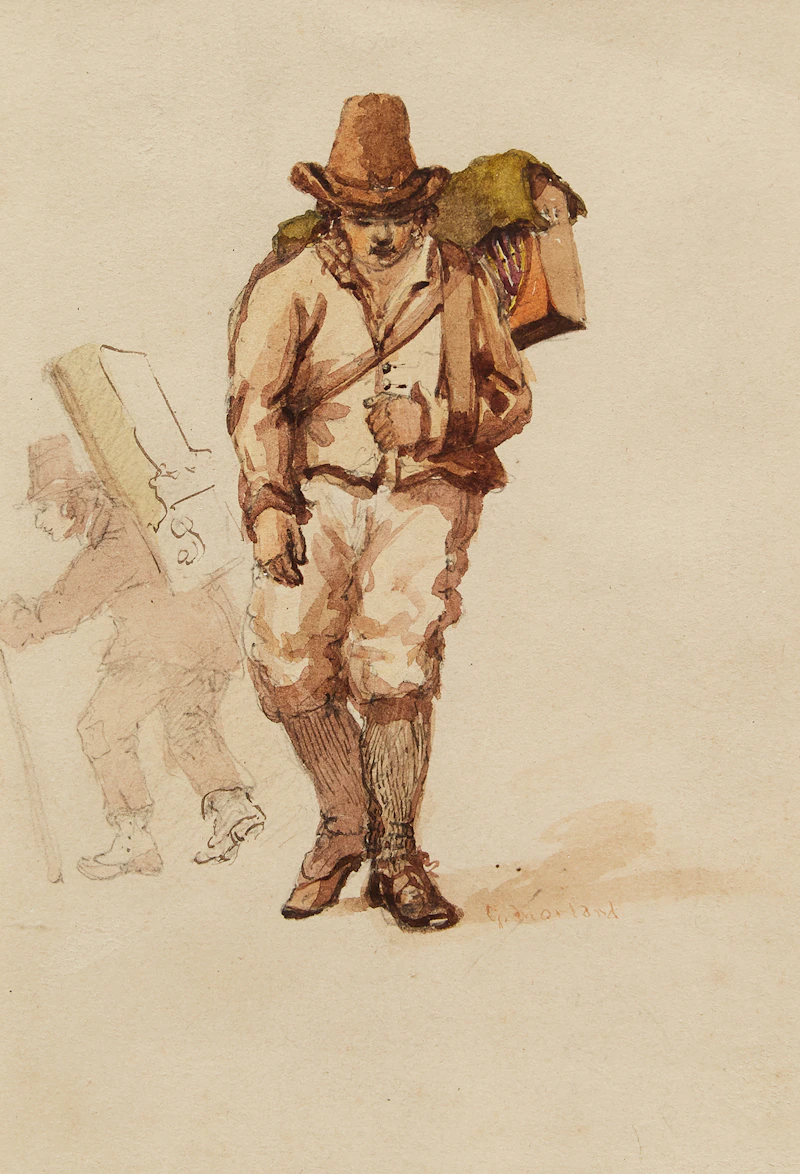 Male Figure Studies  by George Morland (Follower of)