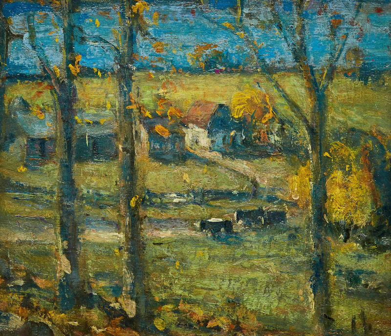 Sunlit Autumn Landscape by Peleg Franklin Brownell