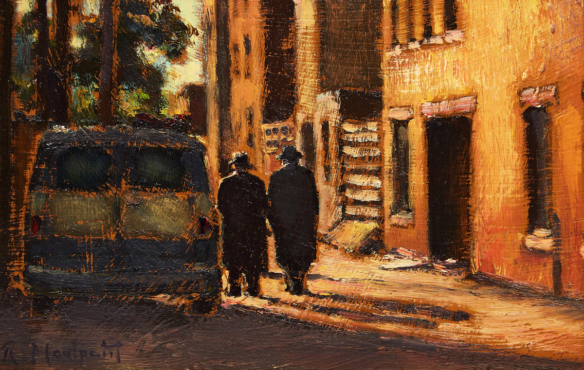 Raphael Montpetit, Viens chez-moi, oil on board, 2002