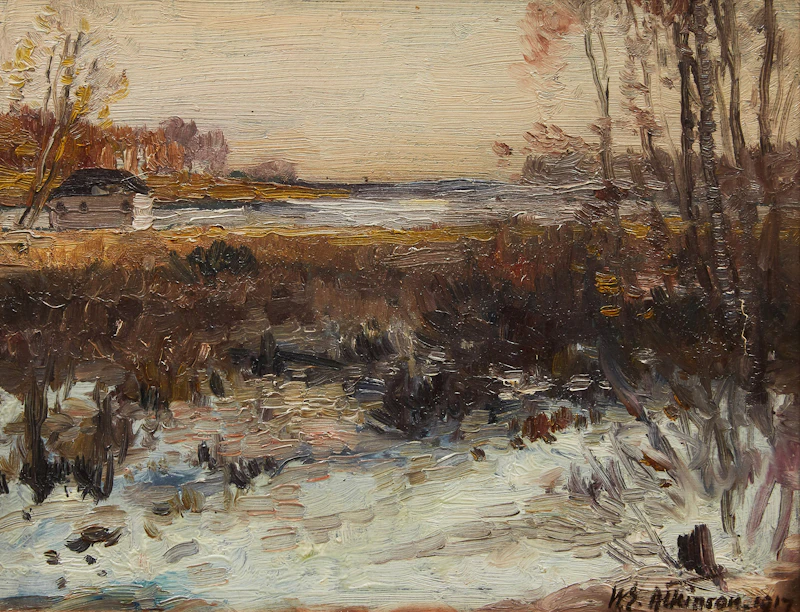 William Edwin Atkinson, Spring in the Hills, oil on canvas