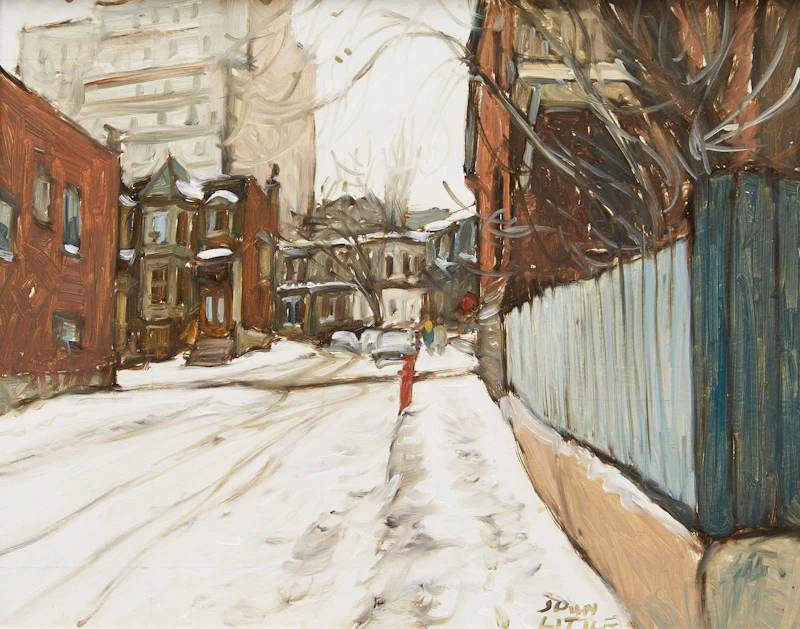 John Little, Lorne Crescent at Aylmer, Montreal , oil on board