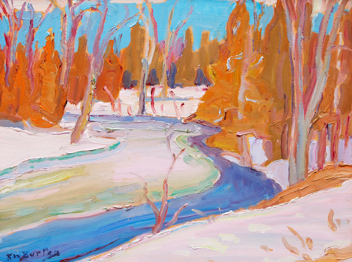 Ralph Wallace Burton, Jock River near Ashton, Ont., oil on board, 1978