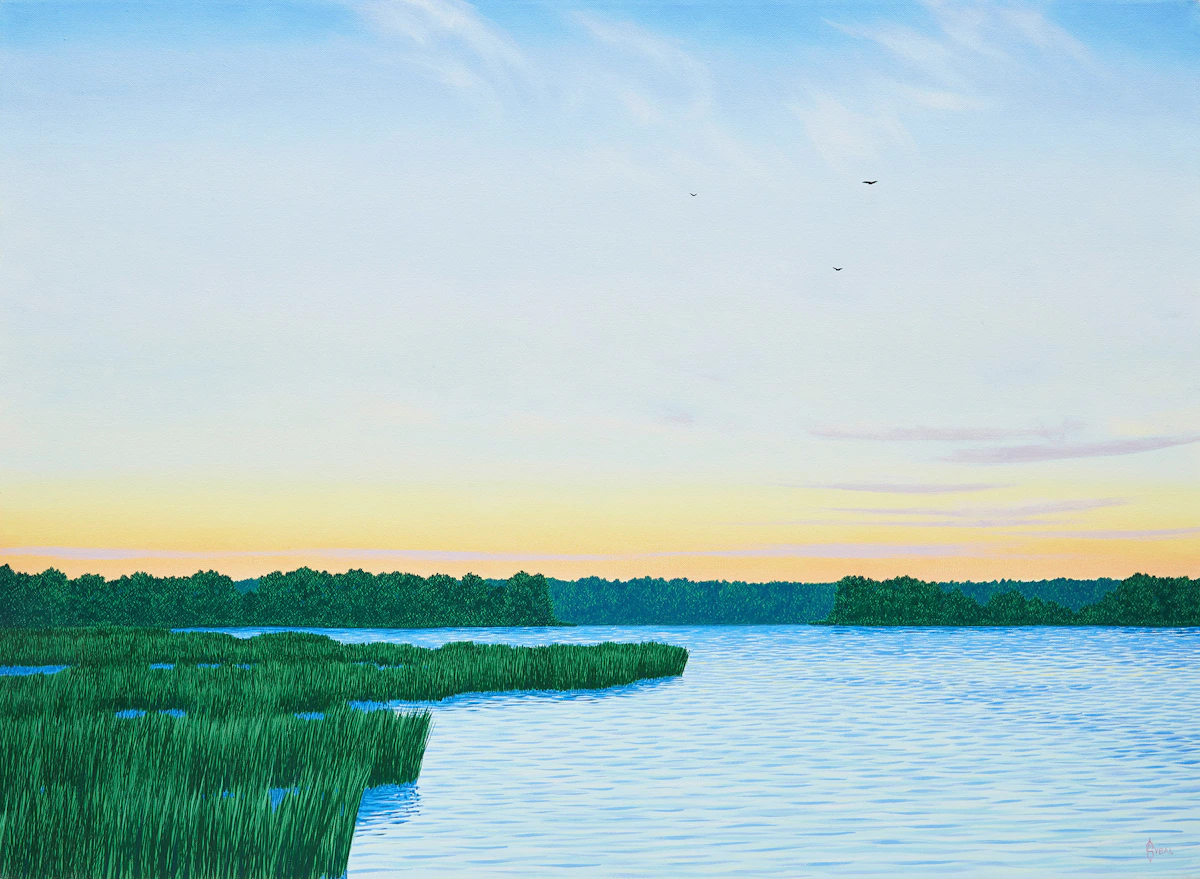Philip Sybal, Trent River Marsh, oil on canvas, 1998