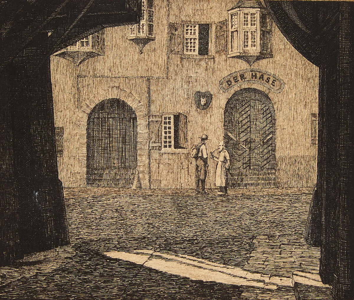 Frederick Bourchier Taylor, Der Hase, etching, 1934