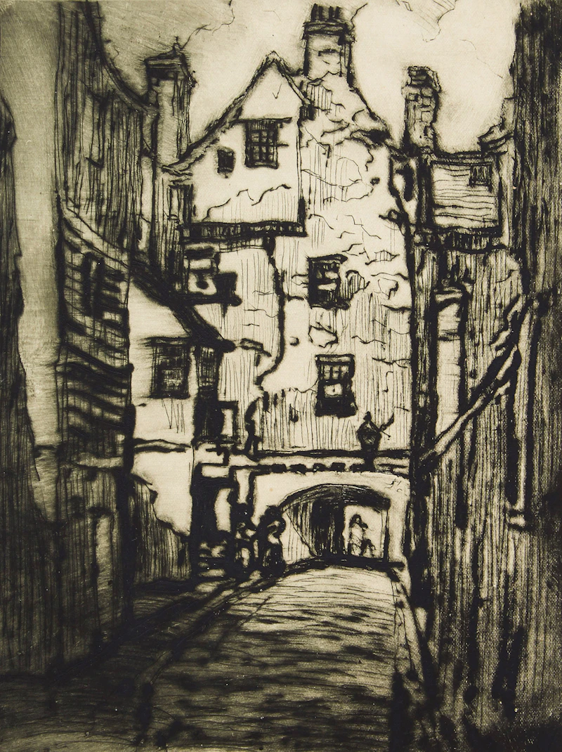 Baker House Close, Edinburgh by Manly Edward MacDonald
