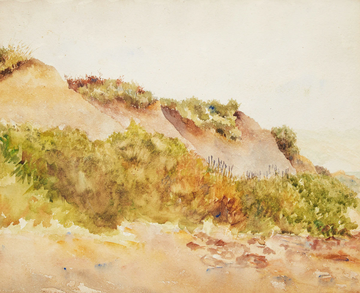 Frances Anne Hopkins, Sand Dune, watercolour, 1885