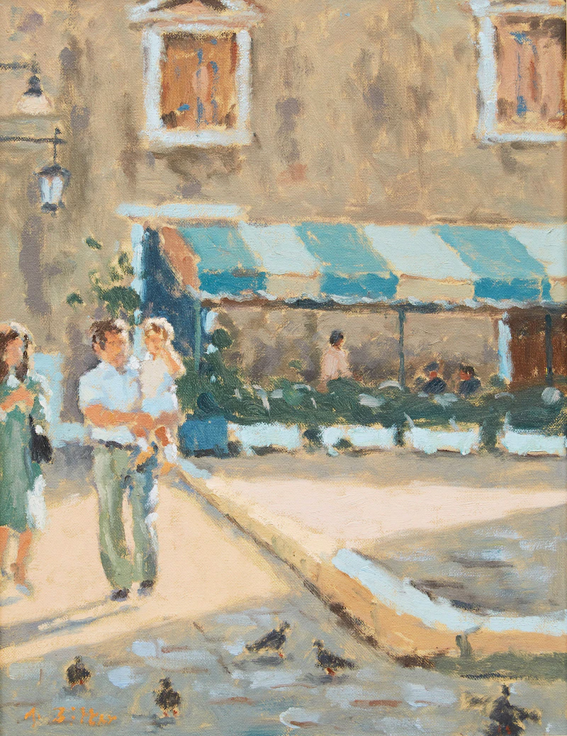 Antoine Bittar, Un peu de lumière, oil on canvas