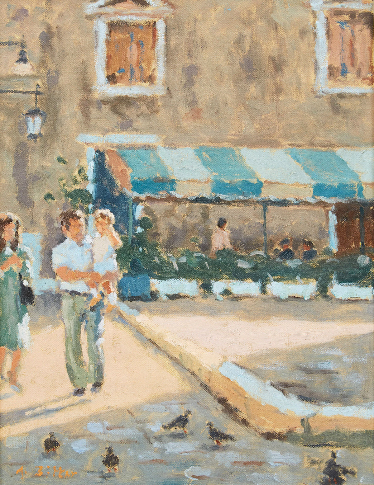Antoine Bittar, Un peu de lumière, oil on canvas