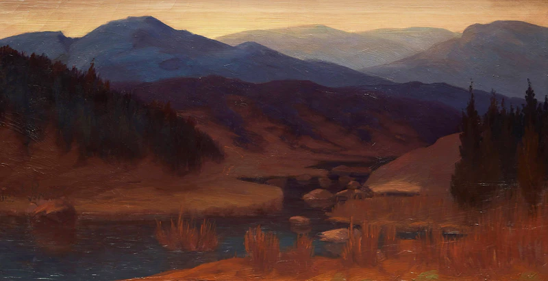 Joseph Archibald Browne, Mountainous Landscape, oil on canvas