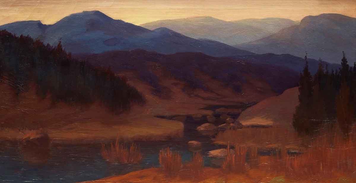 Joseph Archibald Browne, Mountainous Landscape, oil on canvas