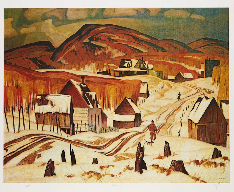 Alfred Joseph Casson, Early Snow; Annables General Store; Sunlit Hill; Birch Island, four colour serigraphs