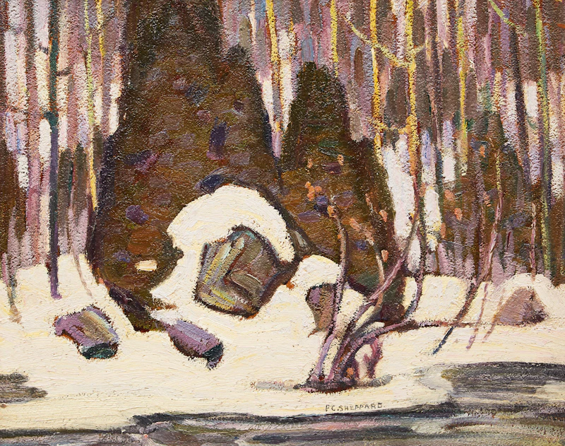 Peter Clapham Sheppard, March, Magnetawan, oil on panel