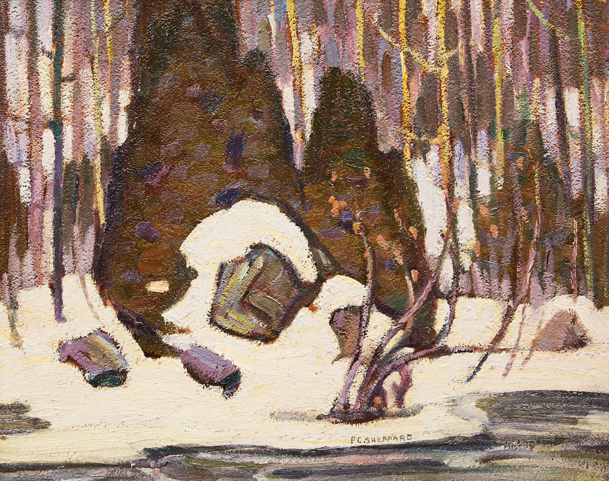 Peter Clapham Sheppard, March, Magnetawan, oil on panel