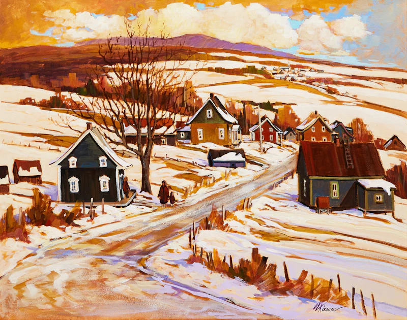 Village Les Eboulements, Charlevoix, Q.C. by Louise Lecor Kirouac