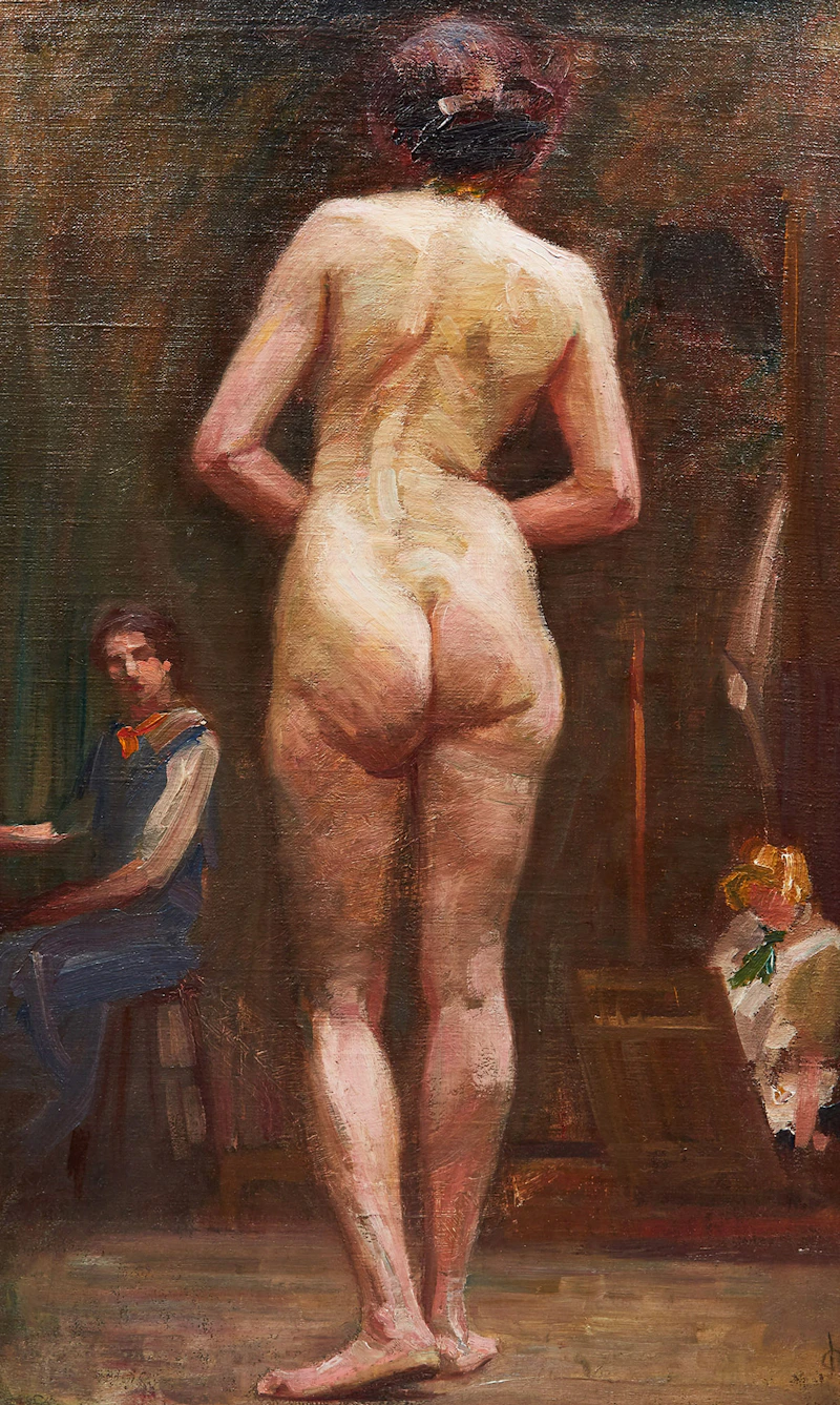 Nude Figure Study by Peter Clapham Sheppard
