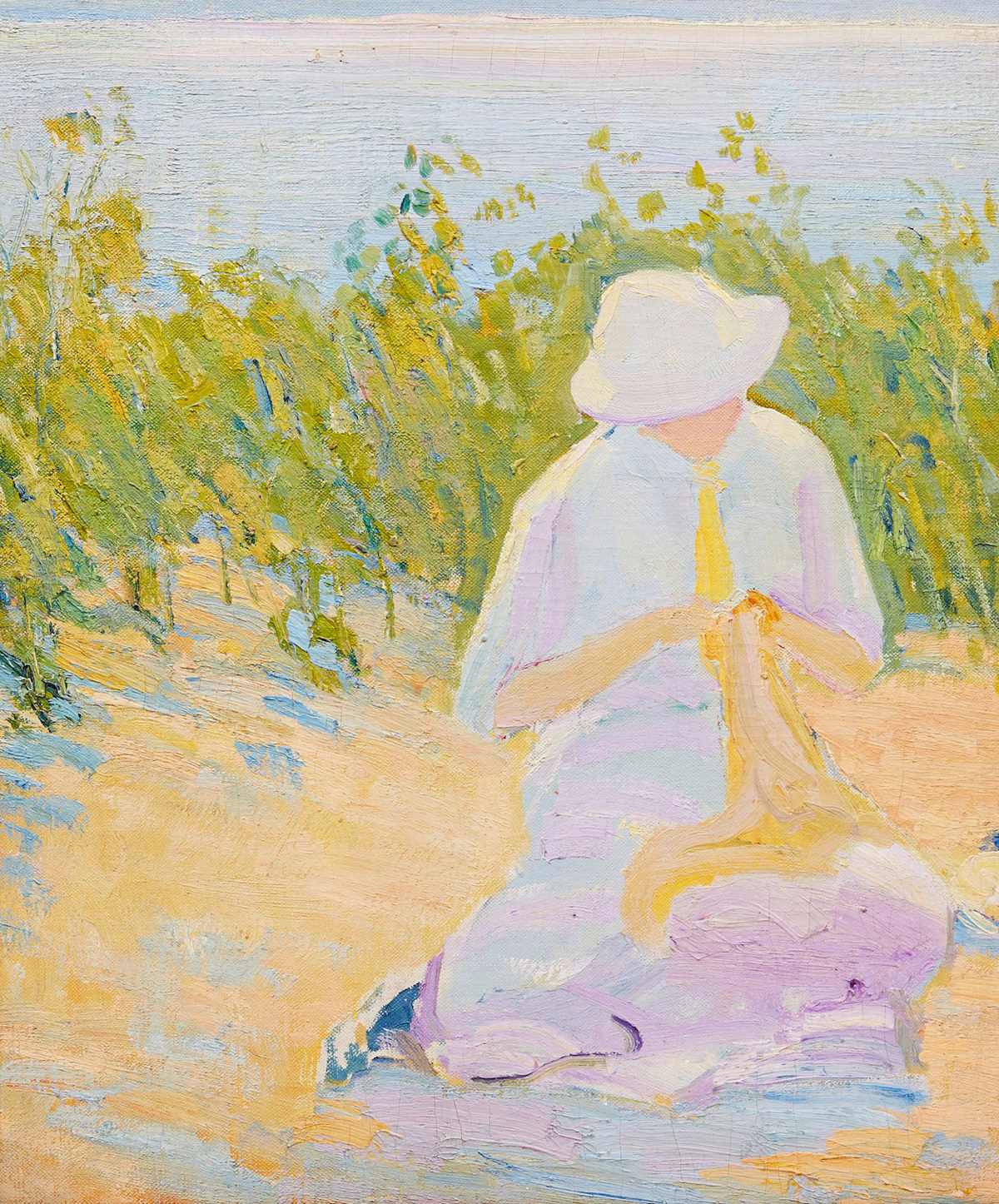 Frederick William Hutchison, Woman on the Beach, oil on canvas