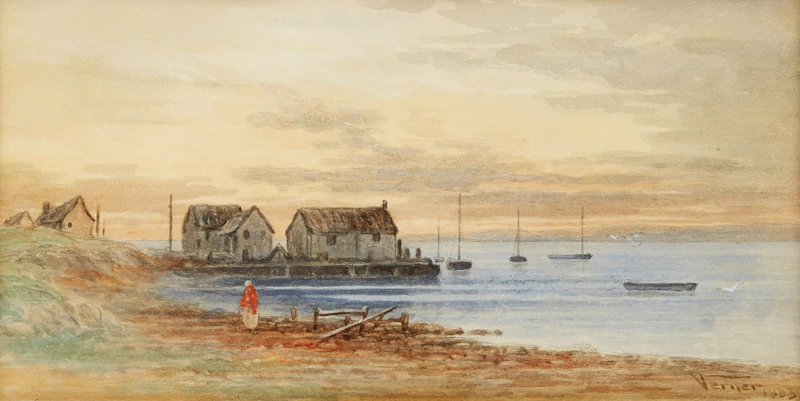 Coastal Village by Frederick Arthur Verner