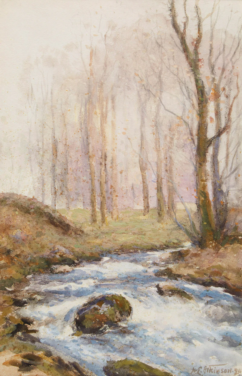 The Cascade in Duke’s Woods, Peter Tavy, Devon by William Edwin Atkinson