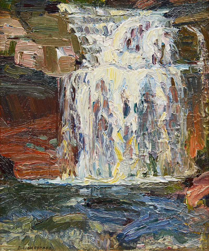 Waterfall  by Peter Clapham Sheppard