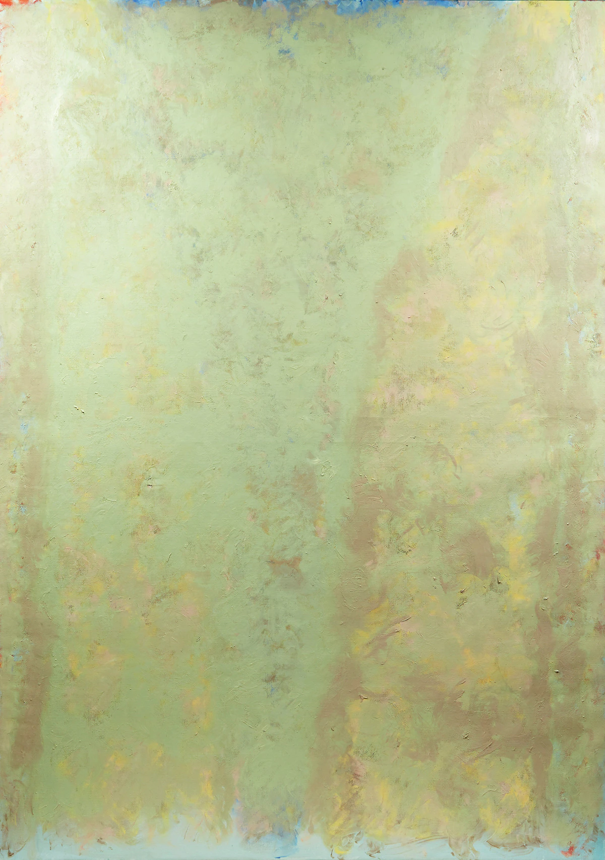 Jean Albert McEwen, Auto-portrait ocre et rouge #6, oil on canvas, 1980