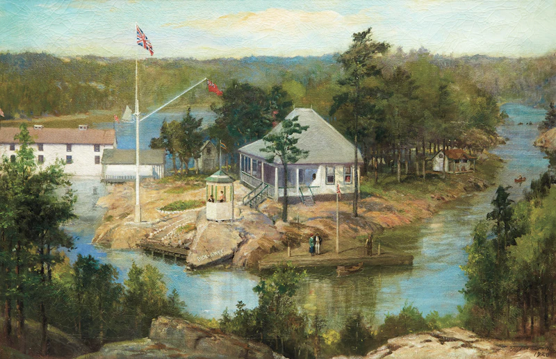 Bide-A-Wee Cottage in Honey Harbour, Georgian Bay by Frederic Marlett Bell-Smith