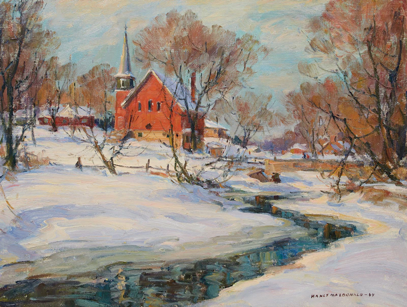 Unionville Church, Winter by Manly Edward MacDonald