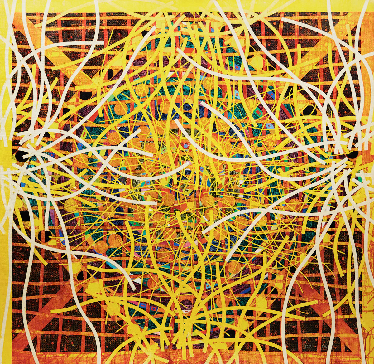 Harold Barling Town, Death of a Platitude, oil and lucite 44 on canvas, 1965