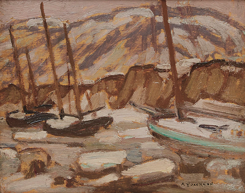 Alexander Young Jackson, Les Éboulements (c.1929), oil on panel
