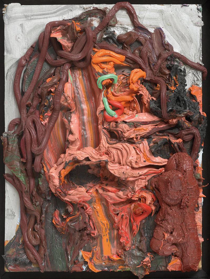 Kim Dorland, Untitled (Silver Lori), oil on board