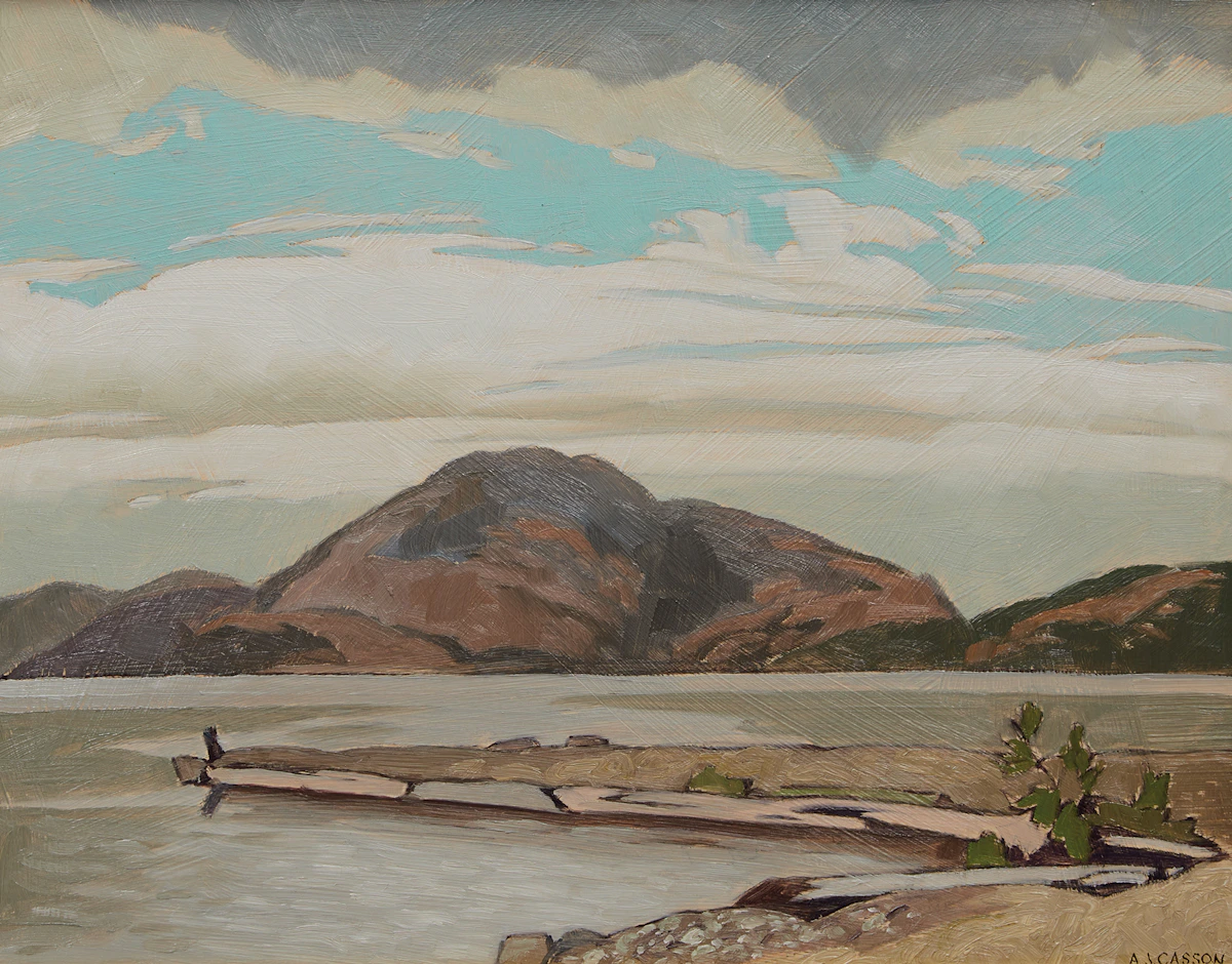 Alfred Joseph Casson, Rocky Point, Penn Lake, oil on board, 1980