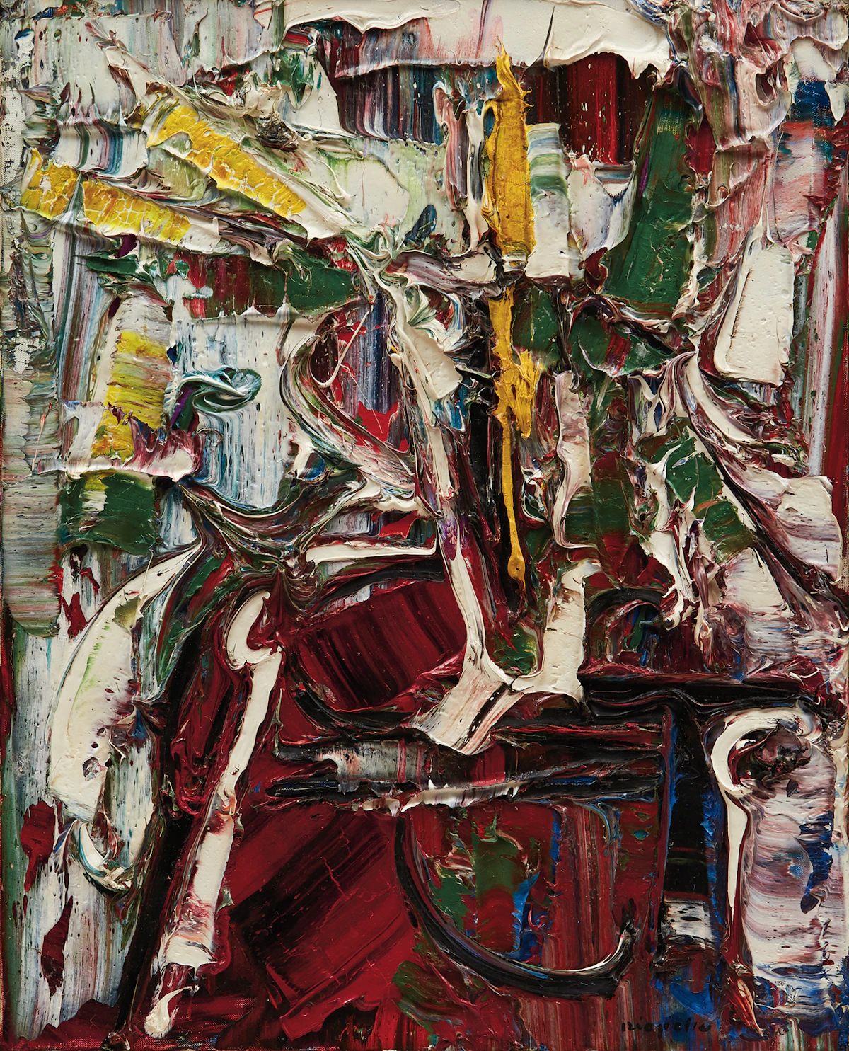 Jean Paul Riopelle, Polyvalencia, oil on canvas, 1961