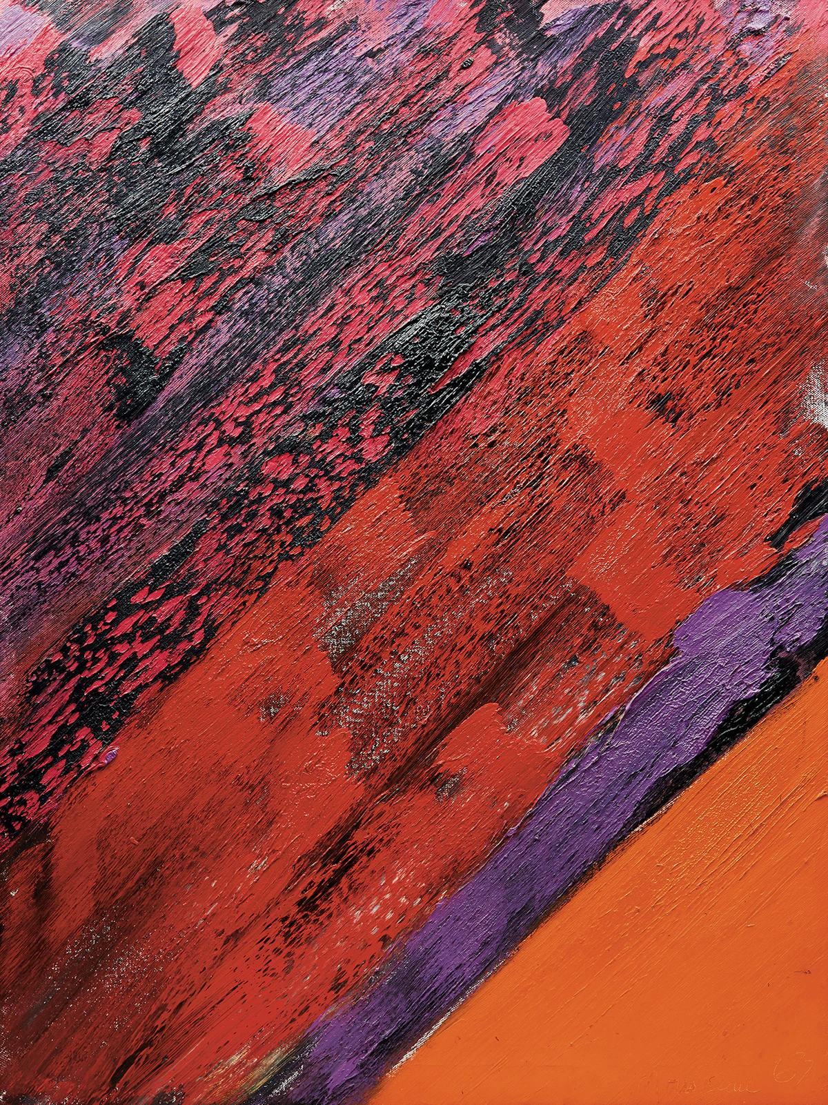 Jean-Paul Mousseau, Espace mauve, oil on canvas, 1963