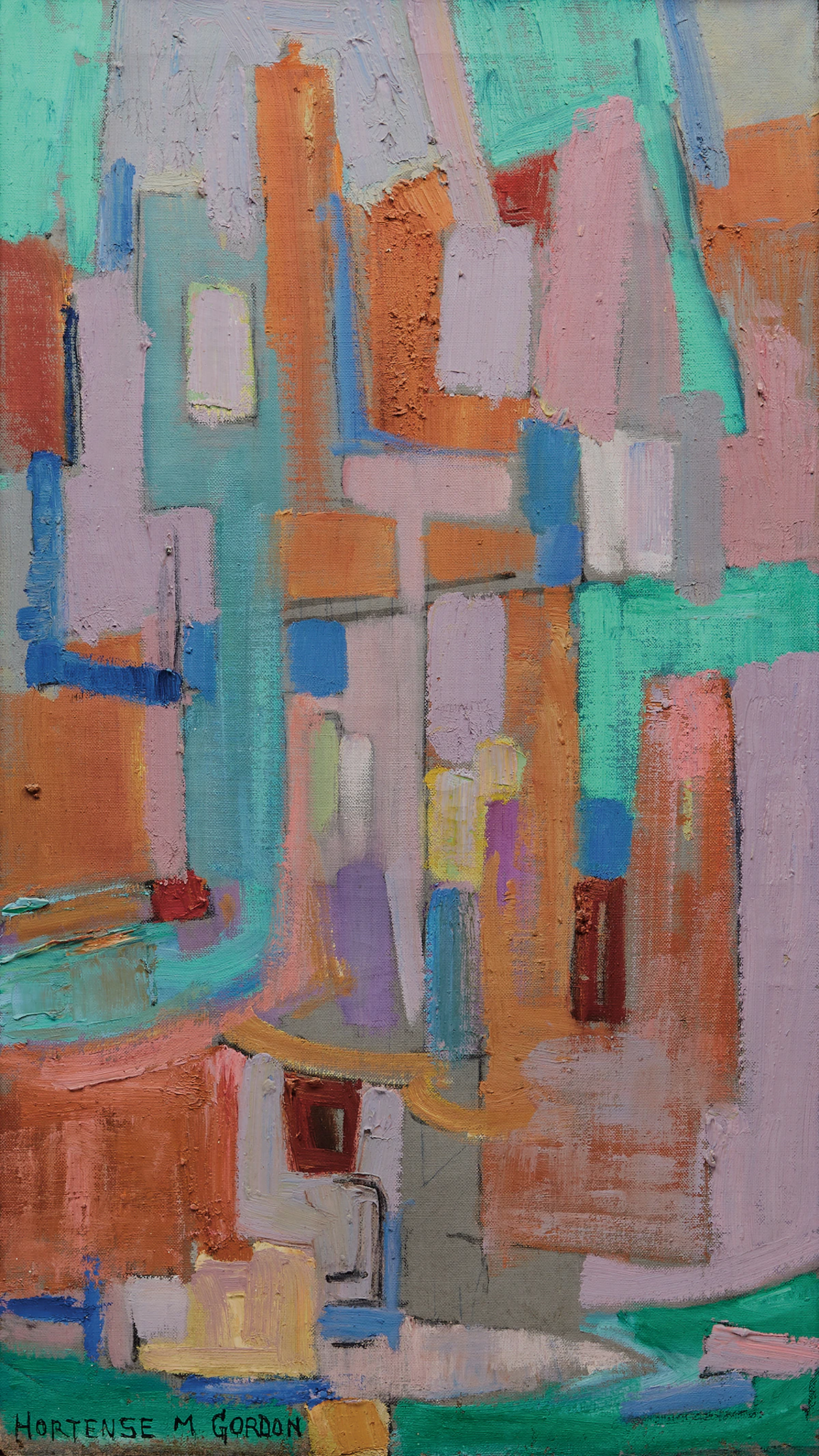 Hortense Mattice Gordon, Venetian Canal, oil on canvas, circa 1960