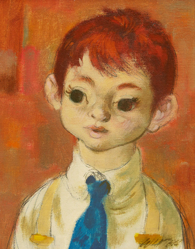 William Arthur Winter, Young Boy, oil on canvas board