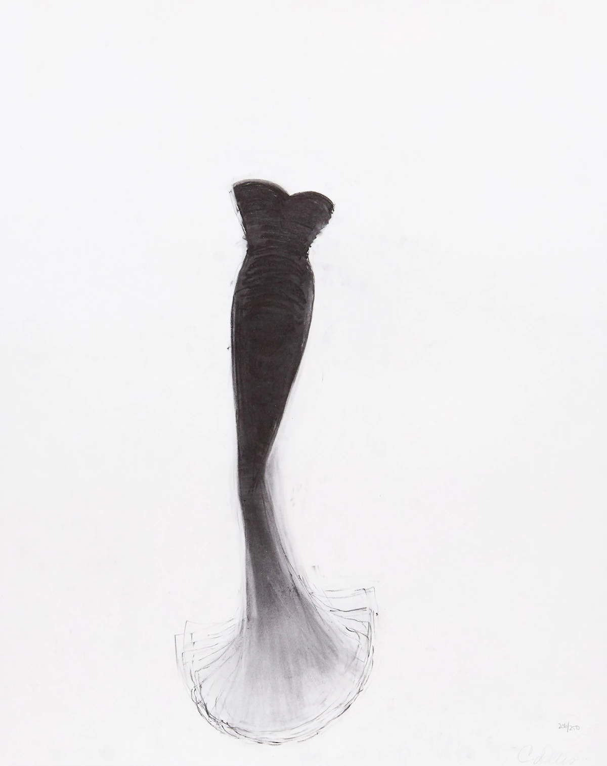 Cathy Daley, Untitled (Little Black Dress Series), lithograph