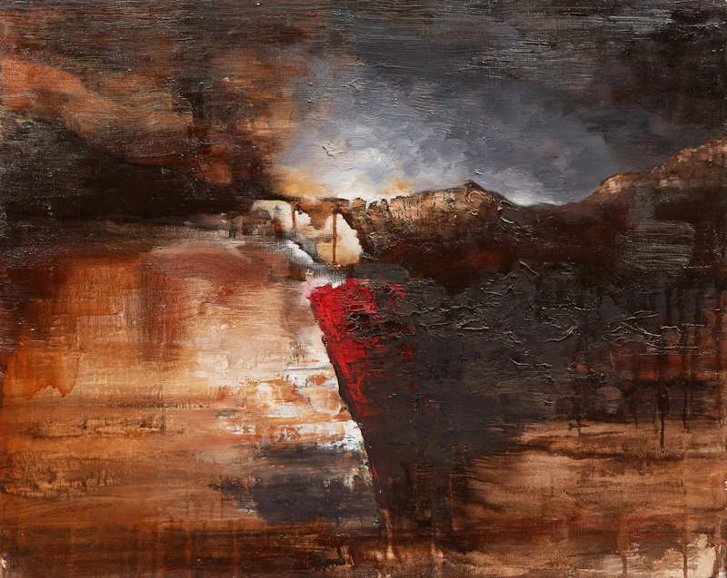 Kevin Sonmor, Cross Section #6, oil on linen