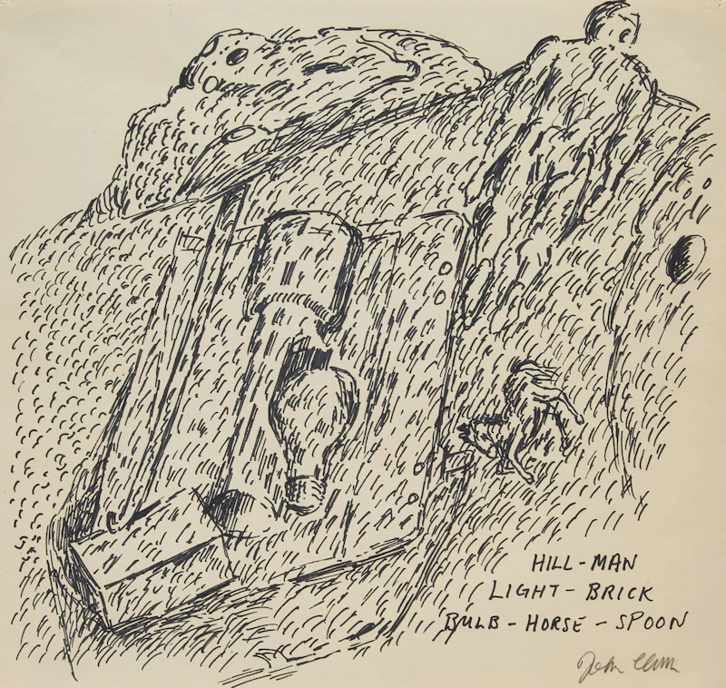 John Clark, Pile Study IV, felt pen on paper