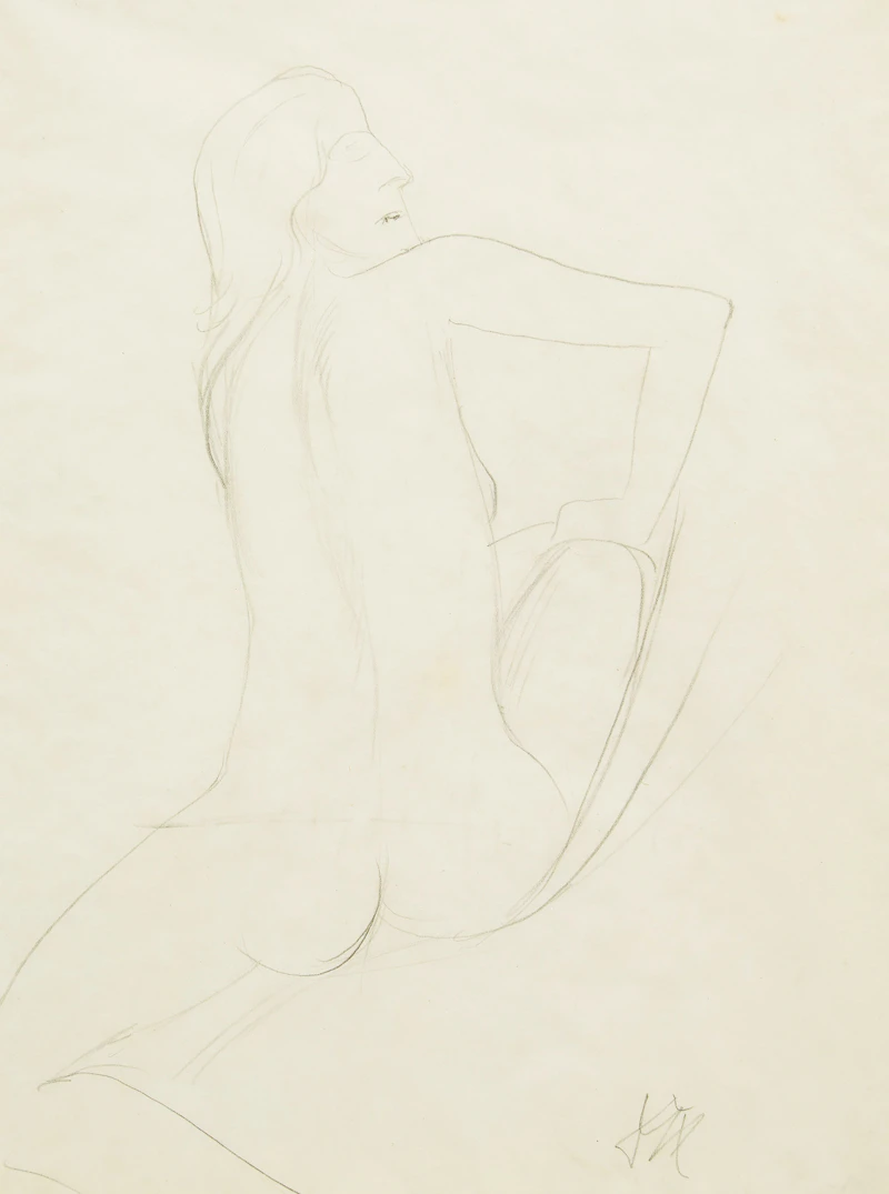 Weiblicher Rückenakt by Otto Dix
