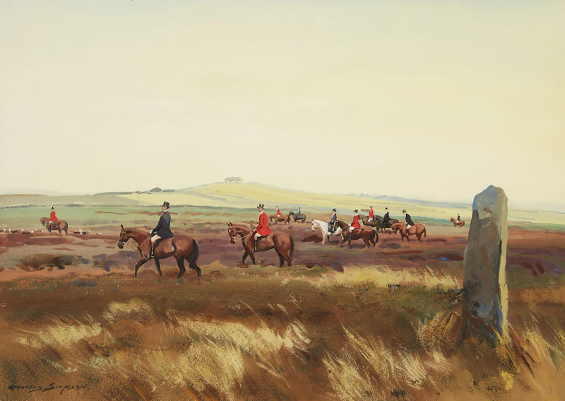 Returning as a Moorland Hunt, The Brahaham (sic) Moors by Charles W. Simpson
