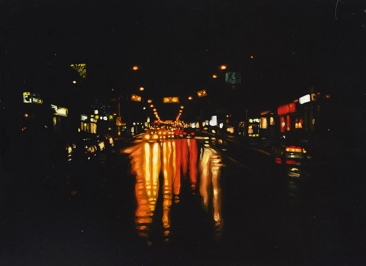 Mara Korkola, No Place 124, oil on board, 2005