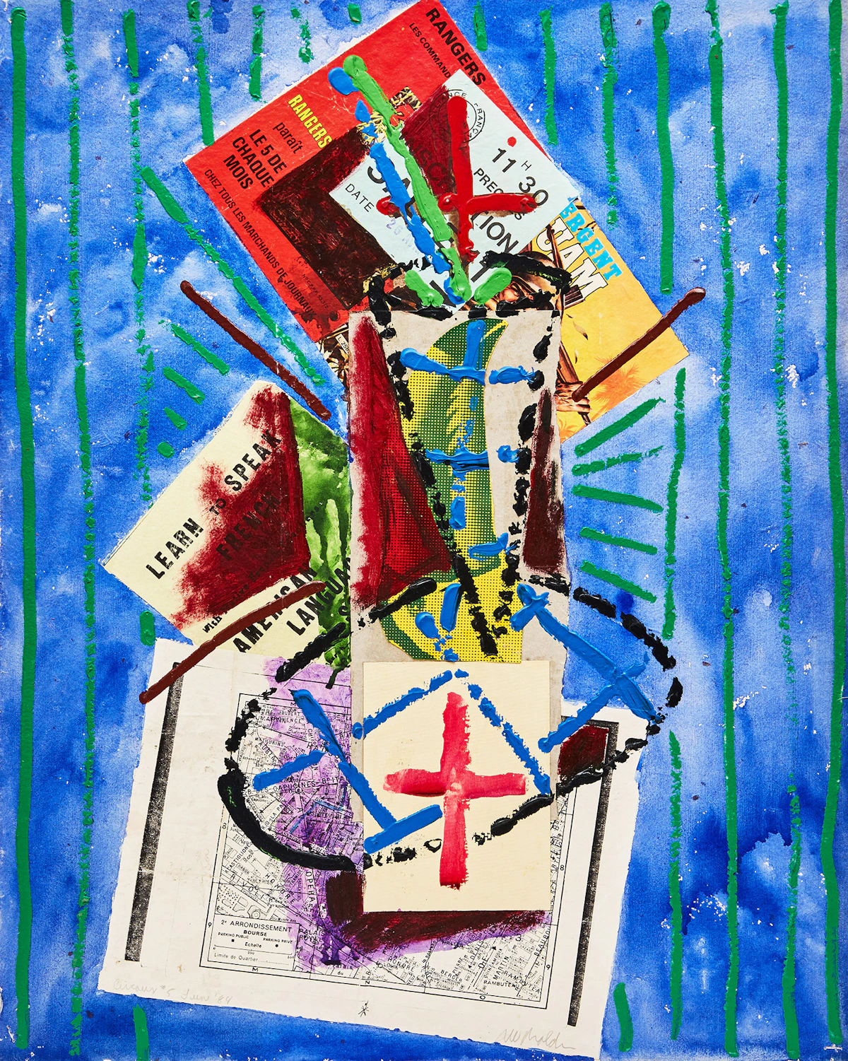 David Bolduc, Circoux #5, mixed media collage, June 1984