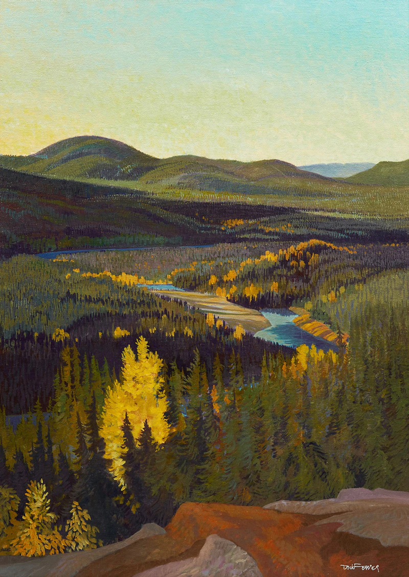 Richard Ferrier, Forestry Trunk Road, Alberta, acrylic on canvas laid down on board